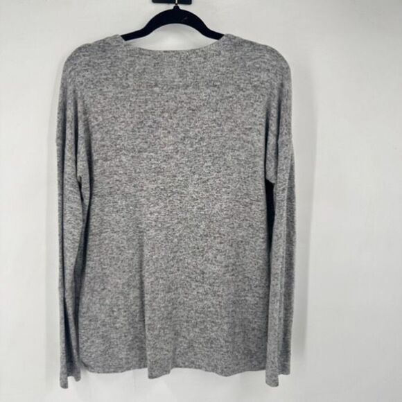 Rails Women's Knit V-Neck Long Sleeve Pullover Sweater Leigh Melange Gray Medium - Picture 8 of 10